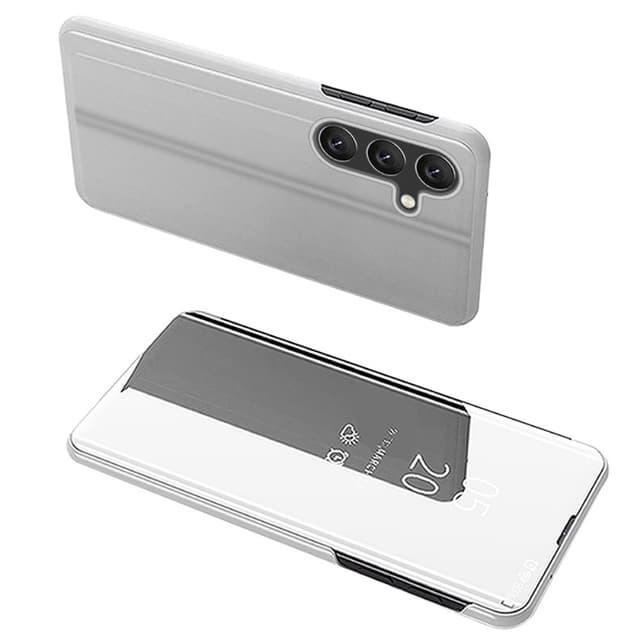SKALO Samsung A35 5G Clear View Spegel fodral - Silver