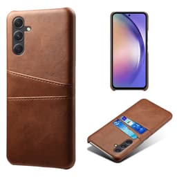 SKALO Samsung A55 5G PU-nahkainen Suojakuori Lompakolla - Ruskea