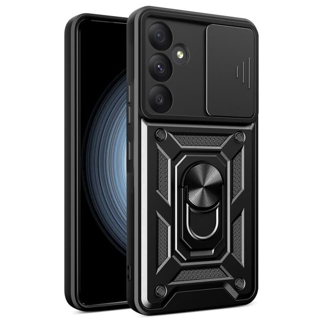 SKALO Samsung A55 5G Armor hybridi metallirengas kameran liukusäädin - Musta