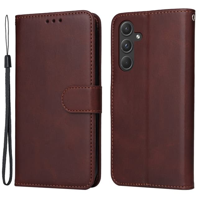 SKALO Samsung A55 5G PU-læder Pungetui - Brun