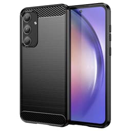 SKALO Samsung A55 5G Armor Carbon Iskunkestävä TPU suojakuori - Musta