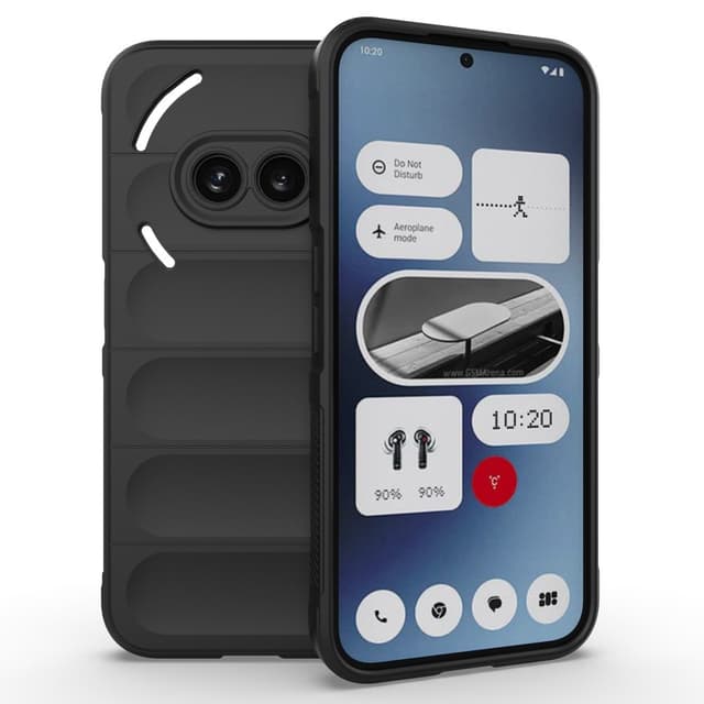 SKALO Nothing Phone (2a) Rugged Bumpers TPU-suojakuori - Musta