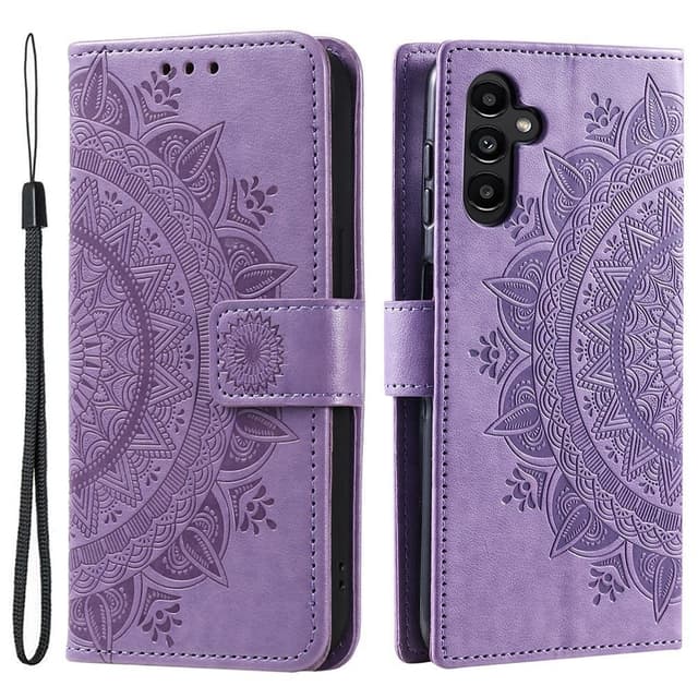 SKALO Samsung A55 5G Mandala Flip Cover - Lilla