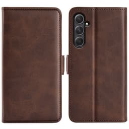 SKALO Samsung A55 5G Premium Wallet Lompakkokotelo - Ruskea