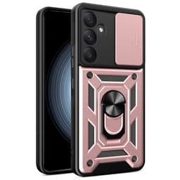SKALO Samsung A55 5G Armor hybridi metallirengas kameran liukusäädin - Ruusukulta