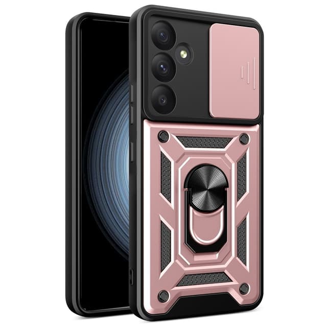 SKALO Samsung A55 5G Armor hybridi metallirengas kameran liukusäädin - Ruusukulta