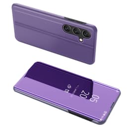 SKALO Samsung A35 5G Clear View Mirror Lompakko - Violetti