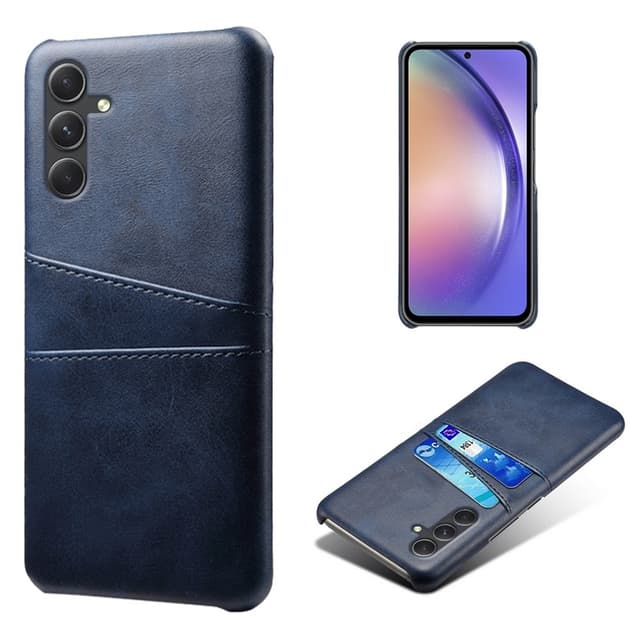SKALO Samsung A55 5G PU-nahkainen Suojakuori Lompakolla - Sininen