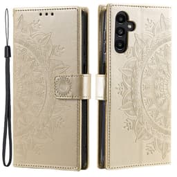 SKALO Samsung A35 5G Mandala Flip Cover - Guld