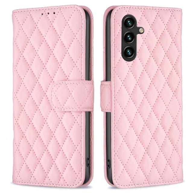 SKALO Samsung A55 5G BINFEN COLOR Quiltat Plånbok - Rosa