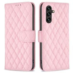 SKALO Samsung A55 5G BINFEN COLOR Tikattu Lompakko - Pinkki