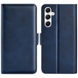 SKALO Samsung A35 5G Premium Wallet Lompakkokotelo - Sininen