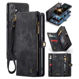CaseMe Samsung A55 5G CaseMe Big Wallet 2in1 Magnet Plånbok - Svart