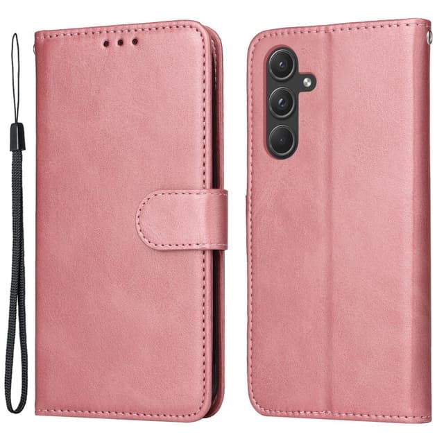 SKALO Samsung A55 5G PU-nahkainen Lompakkokotelo - Pinkki