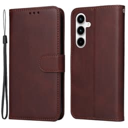 SKALO Samsung A35 5G PU-nahkainen Lompakkokotelo - Ruskea