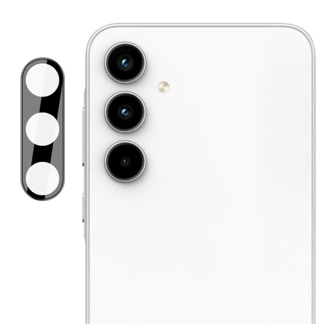 SKALO Samsung Galaxy A55 5G 3D Linsskydd/Kameraskydd Härdat Glas - Svart