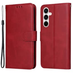 SKALO Samsung A35 5G PU-Läder Plånboksfodral - Röd