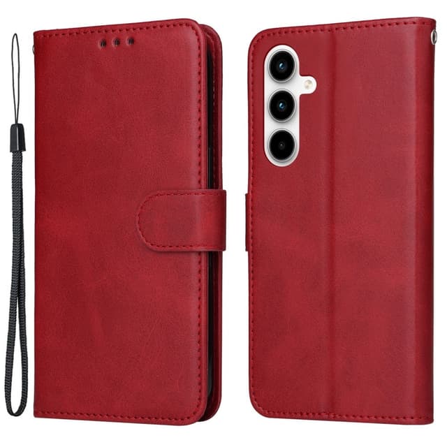 SKALO Samsung A35 5G PU-Läder Plånboksfodral - Röd