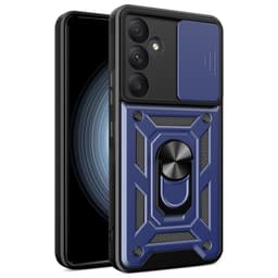 SKALO Samsung A35 5G Armor Hybrid Metallring Kameraslider - Blå