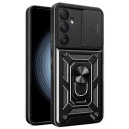 SKALO Samsung A35 5G Armor Hybrid Metallring Kameraslider - Svart