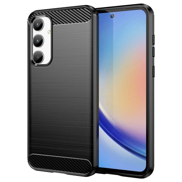 SKALO Samsung A35 5G Armor Carbon Stöttåligt TPU-skal - Svart