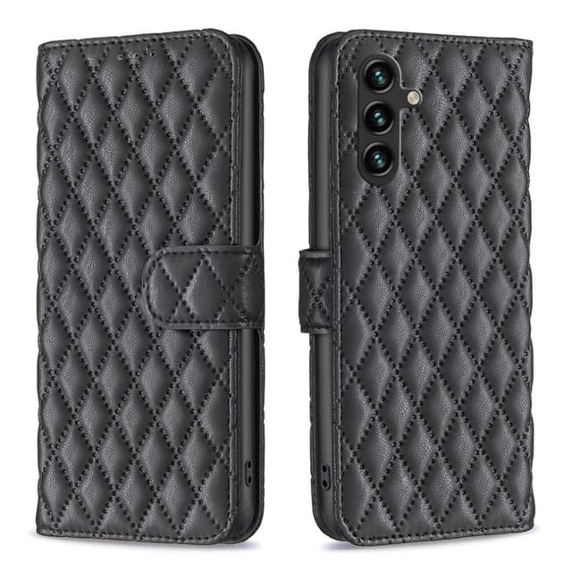 SKALO Samsung A35 5G BINFEN COLOR Quiltet Pung - Sort