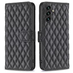 SKALO Samsung A55 5G BINFEN COLOR Tikattu Lompakko - Musta