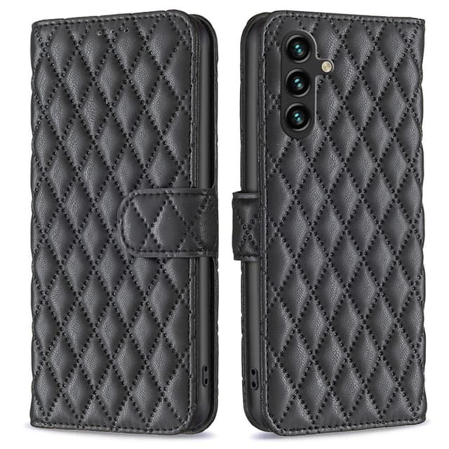 SKALO Samsung A55 5G BINFEN COLOR Tikattu Lompakko - Musta