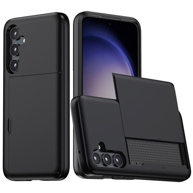 SKALO Samsung A55 5G Armor Skal Korthållare - Svart