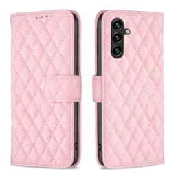 SKALO Samsung A35 5G BINFEN COLOR Tikattu Lompakko - Pinkki