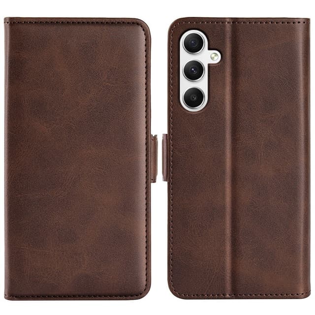 SKALO Samsung A35 5G Premium Wallet Flip Cover - Brun