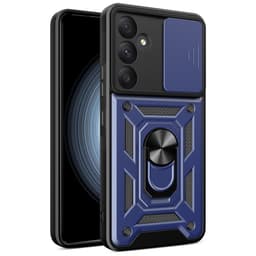 SKALO Samsung A55 5G Armor Hybrid Metallring Kameraslider - Blå
