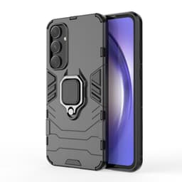 SKALO Samsung A55 5G Armor Hybridi metallirengas kuori - Musta