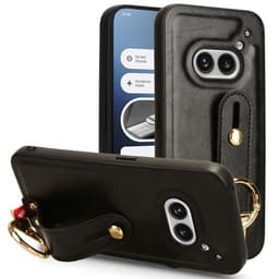 SKALO Nothing Phone (2a) PU-Läder Skal med Handrem - Svart