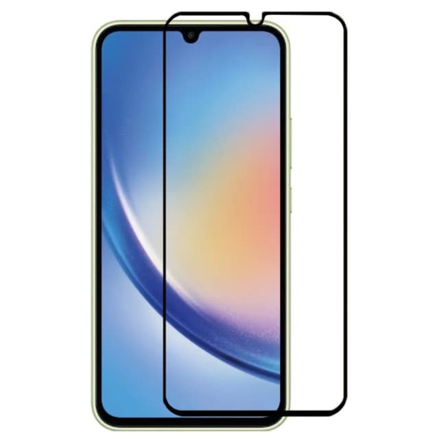 SKALO Samsung Galaxy A35 5G Heltäckande Skärmskydd Härdat Glas - Svart