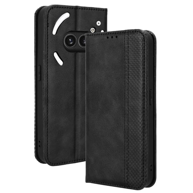 SKALO Nothing Phone (2a) Embossed Premium Plånboksfodral - Svart