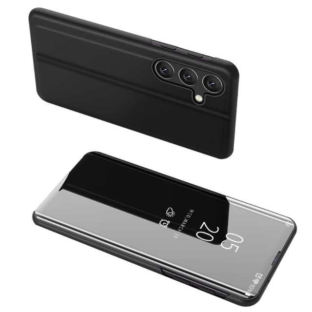 SKALO Samsung A35 5G Clear View Mirror Etui - Sort