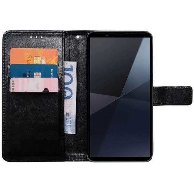 Lompakkokotelo 3-kortti Sony Xperia 10 VI - Musta
