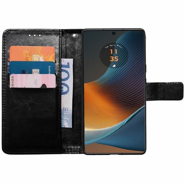 Plånboksfodral 3-kort Motorola Edge 50 Fusion - Svart