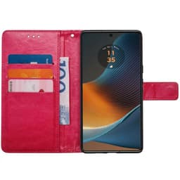 Plånboksfodral 3-kort Motorola Edge 50 Fusion - Rosa