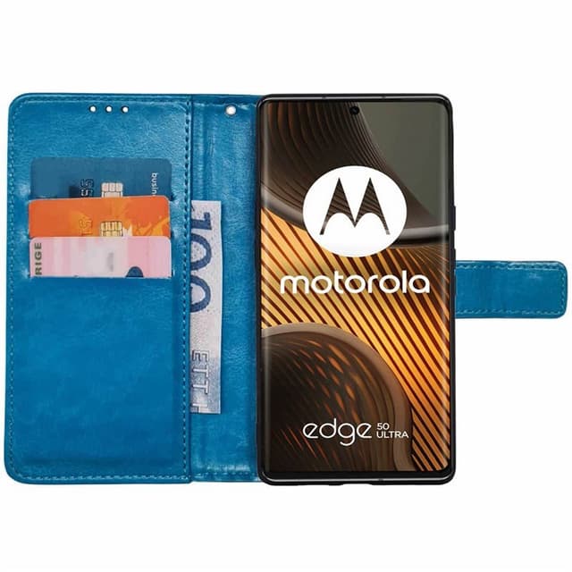 Plånboksfodral 3-kort Motorola Edge 50 Ultra - Ljusblå
