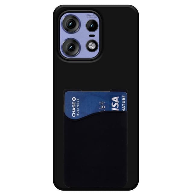 Silikonikuori korttitelineellä Motorola Edge 50 Pro - Musta