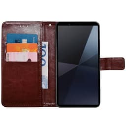 Plånboksfodral 3-kort Sony Xperia 10 VI - Brun