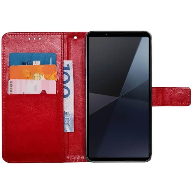 Lommebokdeksel 3-kort Sony Xperia 10 VI - Rød