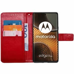 Wallet cover 3-kort Motorola Edge 50 Ultra - Rød