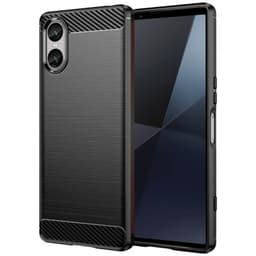 Børstet silikone cover Sony Xperia 10 VI - Sort