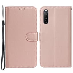 SKALO Sony Xperia 10 V Flip Cover m. pung i PU-læder - Rosa guld