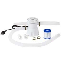 tectake Rektangulär swimming pool med stålram och pump 302 x 201 x 66 cm Blå