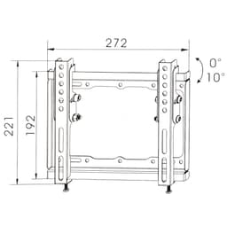 TV-ophæng for 17-37 tommer (43-94 cm.) (Vipbar) - sort