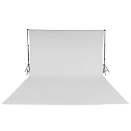 Stativsystem til fotobaggrund 3x6m med taske - hvid